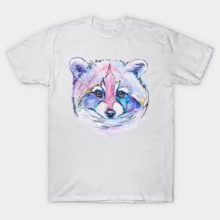 raccoon painted in watercolor T-Shirt